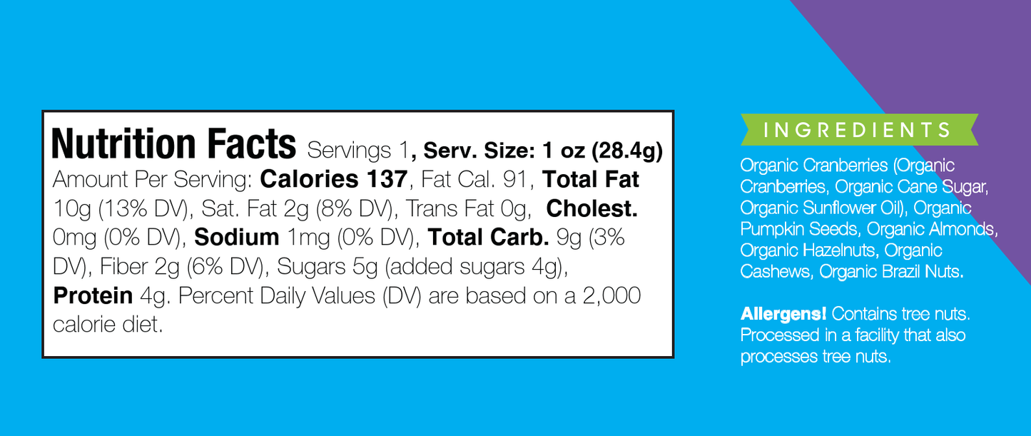 1 oz. Organic Heart Heathy Trail Mix - Pack of 6